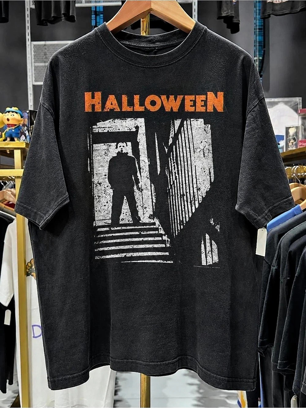 Halloween Michael Myers Graphic T-Shirt Black Unisex